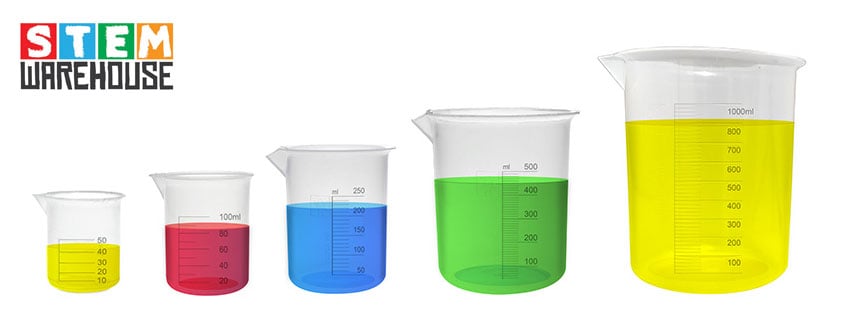 Plastic Beaker - Polypropylene, Low Form with Graduations