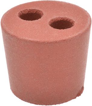 Rubber Stopper With Two Holes M180 2 Wiltronics