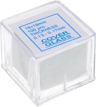 Microscope Slide Cover Slip Glass 18mm Box Of 100 Wiltronics