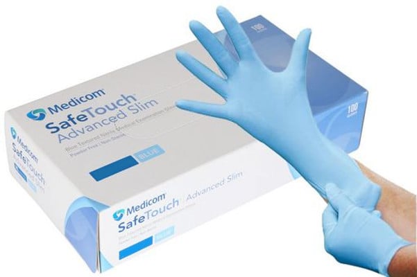 Nitrile Gloves - Disposable, 100pc, Powder Free, Blue