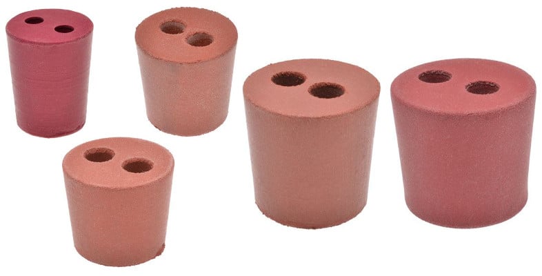 Rubber Stoppers with 2 Holes