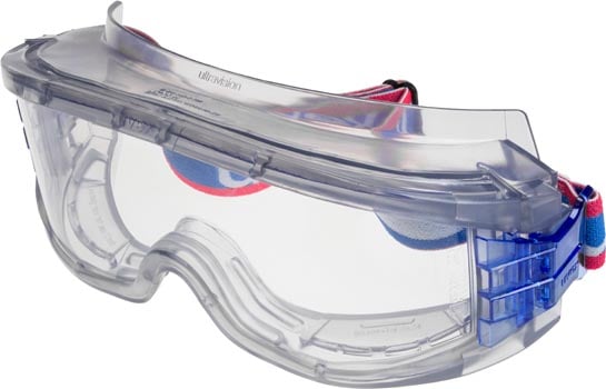 Photo of a pair of Uvex Ultravision safety goggles.