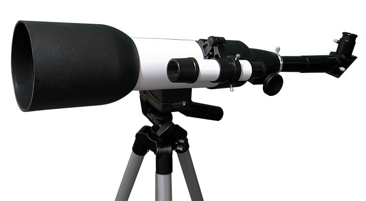 360mm telescope on stand, close up
