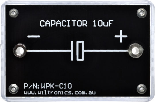 Capacitor 10µF. P/N: WPK-C10. www.wiltronics.com.au