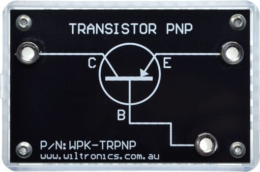 Transistor PNP. P/N: WPK-TRPNP. www.wiltronics.com.au