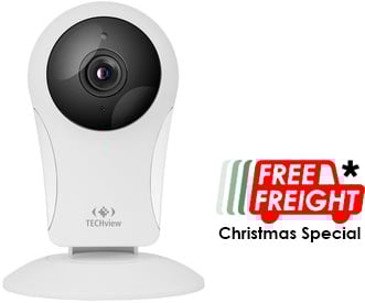 Photo of a Wi-Fi IP camera with infrared LEDs. Free freight Christmas special 2018.