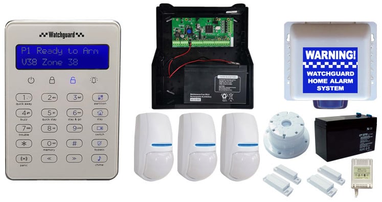 Complete 8 Zone Alarm System Expandable to 64 Monitored Zones