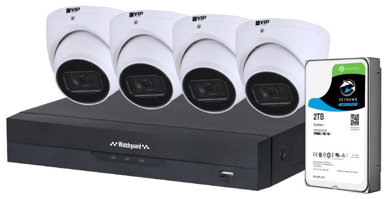 G-Series: 4 Camera 6.0MP AI Surveillance Kit (2TB)