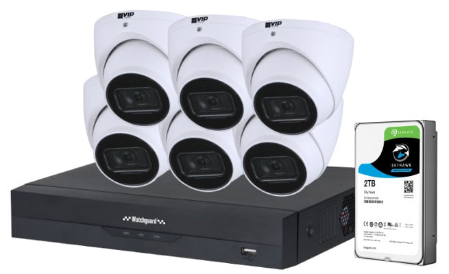 G-Series: 6 Camera 6.0MP AI Surveillance Kit (2TB)