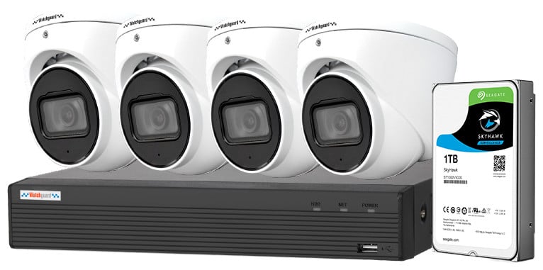 L Series 4 Camera 6.0MP IP Surveillance Kit (1TB, 4 Ch)