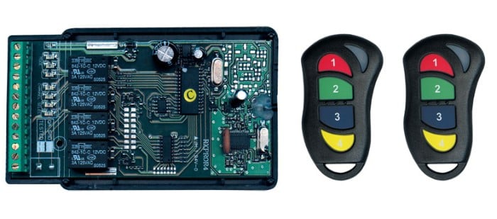 4 Channel Multi-Function Receiver / Transmitter Set - 433.92 MHz with Onboard Relays jpg