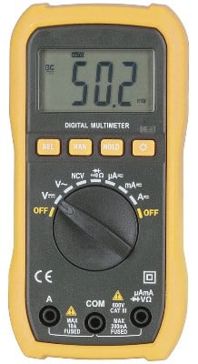 Meter Safety Rating: Cat III 600V
