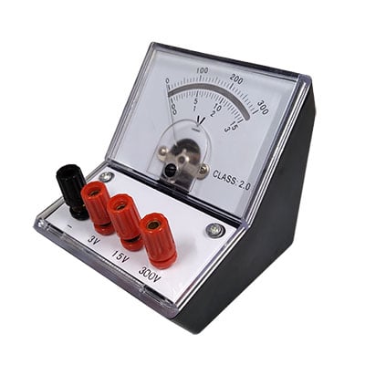 DC Triple Range Student Bench Meter 0-3V, 0-15V, 0-300V