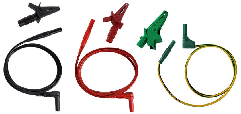 Silicone Safety Test Leads 4mm With Alligator Clip