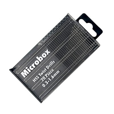 Micro Drill Bits Set 20 Piece 0.3-1.6mm