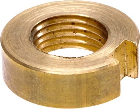 Photo of the top of a scope #10 ss brass nut.