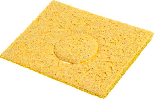Photo of a spare sponge for soldering iron stands.