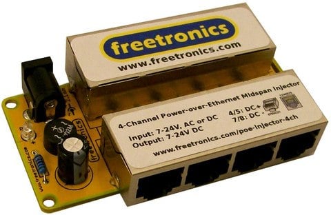 4-Ch PoE Midspan Injector by Freetronics