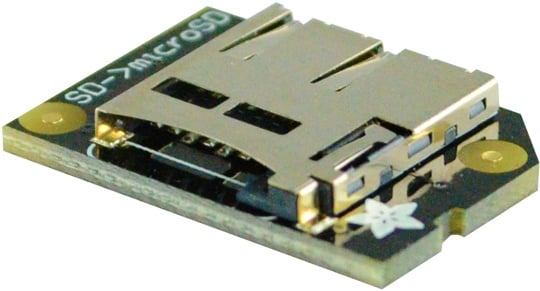 Adafruit Low Profile MicroSD Card Adapter for RPi