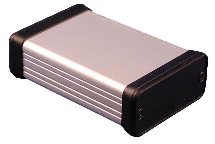 ALUMINIUM ENCLOSURE NATURAL 80x54x23mm PLASTIC ENDS