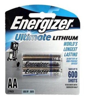 Energizer Lithium Batteries AA Pk2