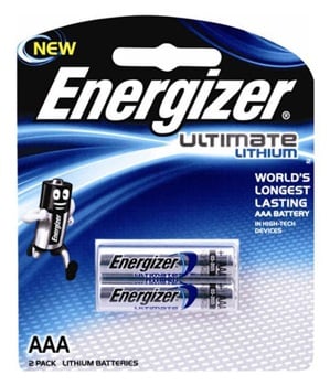 Energizer Lithium Batteries AAA Pk2