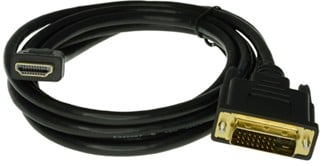 HDMI Plug to DVI-D Plug 2.0MTR Lead 
