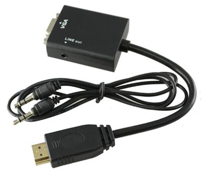 HDMI Plug to VGA Adaptor with Audio 