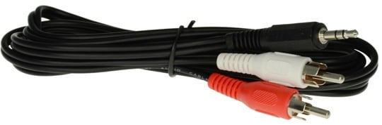 Lead 3.5mm Stereo Plug to 2x RCA Plugs