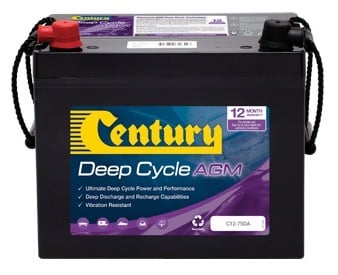 12V 75AH CENTURY AGM BATTERY (C12-75DA)