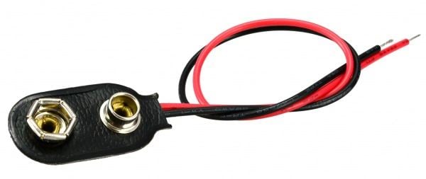 9V STANDARD BATTERY SNAP 150MM LEADS