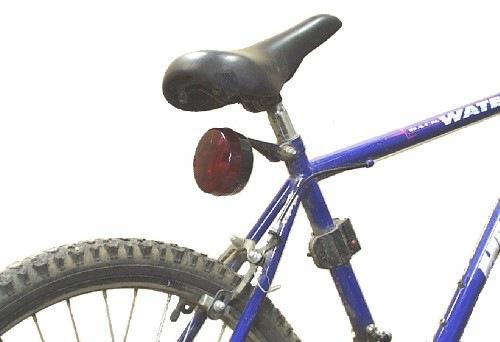 Tail light flasher installed on a bicycle