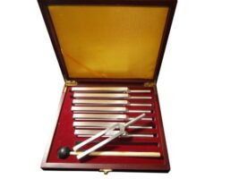 tuning-fork-aluminium-alloy-set-of-8-with-rubber-mallet